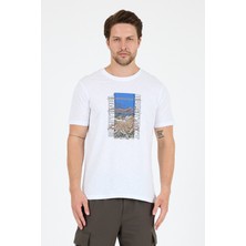 Erkek %100 Pamuk Bisiklet Yaka Kısa Kollu Baskılı T-Shirt  Rahat ve Şık Günlük Erkek Tişört 0026