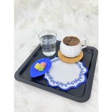 Yaprak Nakışlı Kahve Altlığı,sunum Peçetesi,kahve Yanı Peçetesi,6’lı Kokteyl Peçetesi,bardak Altlığı