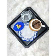 Yaprak Nakışlı Kahve Altlığı,sunum Peçetesi,kahve Yanı Peçetesi,6’lı Kokteyl Peçetesi,bardak Altlığı