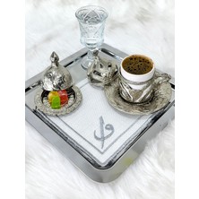 Sunum Peçetesi, Kokteyl Peçetesi Kahve Yanı Sunumluk Nakışlı Kahve Yanı 6 Adet Kumaş
