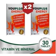 Youplus Enerji Vitamin ve Mineral Komplexi Enerji Takviyesi 2li