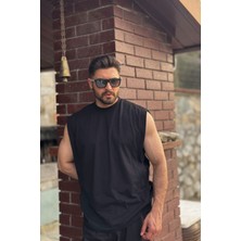 Erkek Basketci Sıfır Kol Bisiklet Yaka Kolsuz T-Shirt