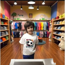 Beyaz  Oversize Baskılı Kısa Kollu O Yaka Erkek Çocuk T-Shirt