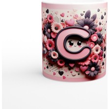 C Harfi Sevimli Alfabe Kupa Bardak