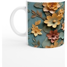 Altın Sarısı Bahar Dokunuşlu Kupa Bardak