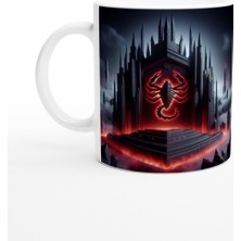 Akrep Burcu Baskılı Kahve Kupası - Burçlar Krallığı Şatosu Vs3