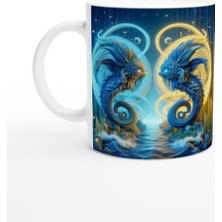 Ikizler Burcu Baskılı Kahve Kupası - Astral Denizaltı Dünyası Vs1