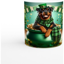 Şansın Koruyucusu Rottweiler Temalı Baskılı Kupa Bardak