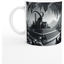 Oğlak Burcu Baskılı Kahve Kupası - Büyülü Kristal Mağarası Temalı Vs4