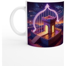 Yay Burcu Baskılı Kahve Kupası - Burçlar Krallığı Şatosu Vs2