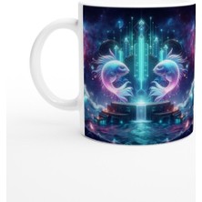 Balık Burcu Baskılı Kahve Kupası - Galaktik Taht Odası Temalı Vs1