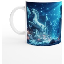 Yay Burcu Baskılı Kahve Kupası - Astral Denizaltı Dünyası Vs4