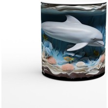 Okyanusun Derinliklerinde Yunus ve Mercanlar Kupa Bardak