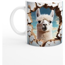 Gökyüzü Temalı Lama Baskılı Kupa Bardak