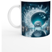 Yengeç Burcu Baskılı Kahve Kupası - Büyülü Kristal Mağarası Temalı Vs3