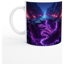 Akrep Burcu Baskılı Kahve Kupası - Astral Denizaltı Dünyası Vs2