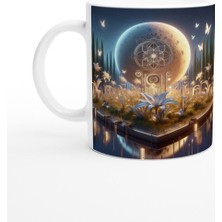 Başak Burcu Baskılı Kahve Kupası - Ay Işığında Zodyak Bahçesi Vs2