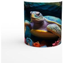 Gökkuşağı Renkli Mağarada Deniz Kaplumbağası Kupa Bardak