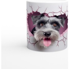 Duvarı Yarmış Sevimli Terrier Temalı Baskılı Kupa Bardak