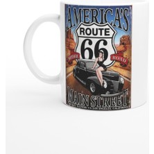 Route 66 Main Street Pin-Up Kupa Bardak