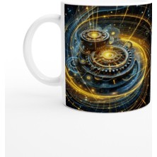 Ikizler Burcu Baskılı Kahve Kupası - Zamanın Çarkları Astroloji Mekanizması Vs1