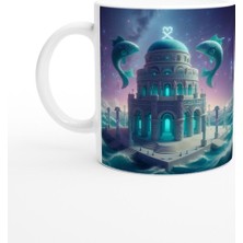 Balık Burcu Baskılı Kahve Kupası - Burçlar Krallığı Şatosu Vs2