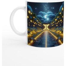 Ikizler Burcu Baskılı Kahve Kupası - Ay Işığında Zodyak Bahçesi Vs3