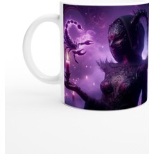 Akrep Burcu Baskılı Kahve Kupası - Zodyak Maskeli Balo Vs4