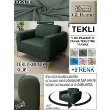 %100 Pamuk Petek Kumaş Tekli Komple Giydirme Tekli & Berjer , Bohem, Porto, Vb. Model Koltuk Kılıfı