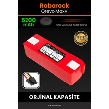 Robo- Mi Roborock Qrevo Maxv 5200MAH Robot Süpürge Bataryası - Yüksek Yoğunluklu Li- Ion Hücre