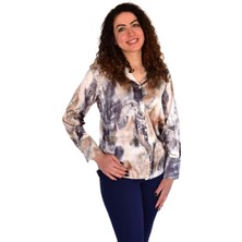 Kadın Saten Uzun Kol Gömlek BGL-ST04211