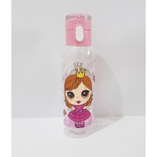500 ml Desenli Şeffaf Matara Okul Için Suluk Su Matarası