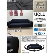 %100 Pamuk Petek Kumaş 3 Lü  Komple Giydirme Kanepe & Çekyat, Bohem, Porto, Vb. Model Koltuk Kılıfı
