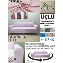 %100 Pamuk Petek Kumaş 3 Lü  Komple Giydirme Kanepe & Çekyat, Bohem, Porto, Vb. Model Koltuk Kılıfı