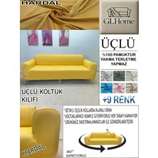 %100 Pamuk Petek Kumaş 3 Lü  Komple Giydirme Kanepe & Çekyat, Bohem, Porto, Vb. Model Koltuk Kılıfı