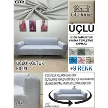 %100 Pamuk Petek Kumaş 3 Lü  Komple Giydirme Kanepe & Çekyat, Bohem, Porto, Vb. Model Koltuk Kılıfı