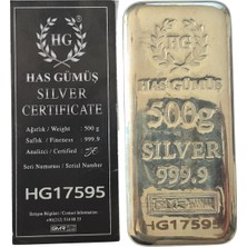 Has Gümüş 500GR Külçe Gümüş