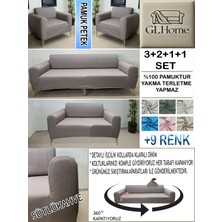 %100 Pamuk Petek Kumaş 3+2+1+1 Komple Giydirme Kanepe&çekyat, Bohem, Porto, Vb. Model Koltuk Kılıfı