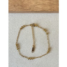 Aida Jewelss 316 L Cerrahi Çelik Altın Modeli Paslanmaz Kararmaz Çelik Halhal