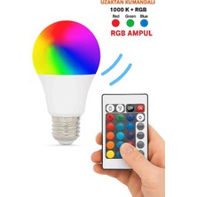 GULE Rgb Led Ampul 16 Renk Değiştiren Uzaktan Kumandalı Abajur & Avize Uyumlu