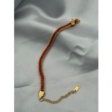 Kadın Zirkon Taşlı Çelik Bileklik