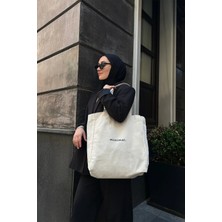 Kanvas Bez Çanta - Minimal. (Çıtçıt - Iç Cep - %100 Pamuk)