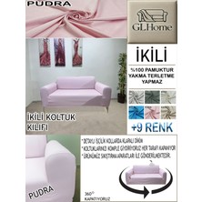 %100 Pamuk Petek Kumaş Çift Kişilik Komple Giydirme 2'li Kanepe, Bohem,porto, Vb Model Koltuk Kılıfı