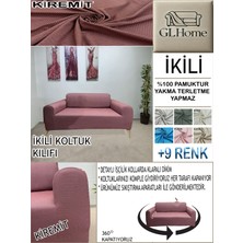 %100 Pamuk Petek Kumaş Çift Kişilik Komple Giydirme 2'li Kanepe, Bohem,porto, Vb Model Koltuk Kılıfı