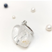 0.31CT F Oval Pırlanta Tek Taş Yüzük 14 Ayar Altın Hd Videolu