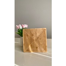 Kare Katmanlı Bambu Sunumluk - 28 x 28 cm