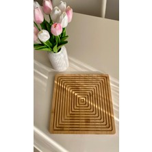 Kare Katmanlı Bambu Sunumluk - 28 x 28 cm