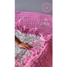 %100 Pamuk Müslin Pike Çift Kişilik Fuşya 230X240 - Fusya