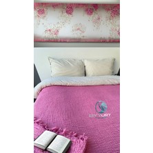 %100 Pamuk Müslin Pike Çift Kişilik Fuşya 230X240 - Fusya