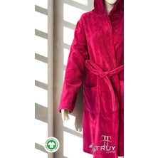 %100 Pamuk Havlu Kumaş Bornoz Fuşya L/xl - Fusya